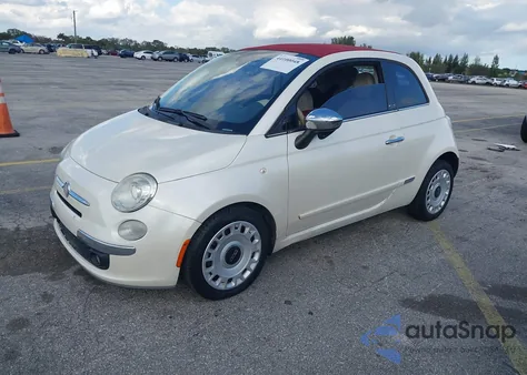2012 Fiat 500C Lounge z USA, uszkodzony, nr VIN 3C3CFFER1CT187850